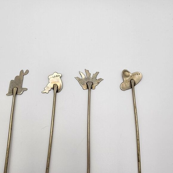 Vintage Taxco Set of 7 Olive/Pickle Forks - Picture 11 of 11